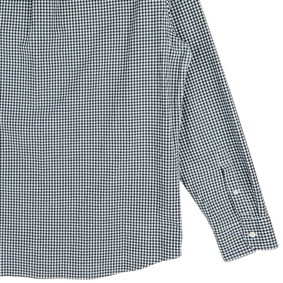 J.Crew Men Navy White Slim Stretch Gingham Button-Down Shirt Size XL Long Sleeve - Picture 6 of 10
